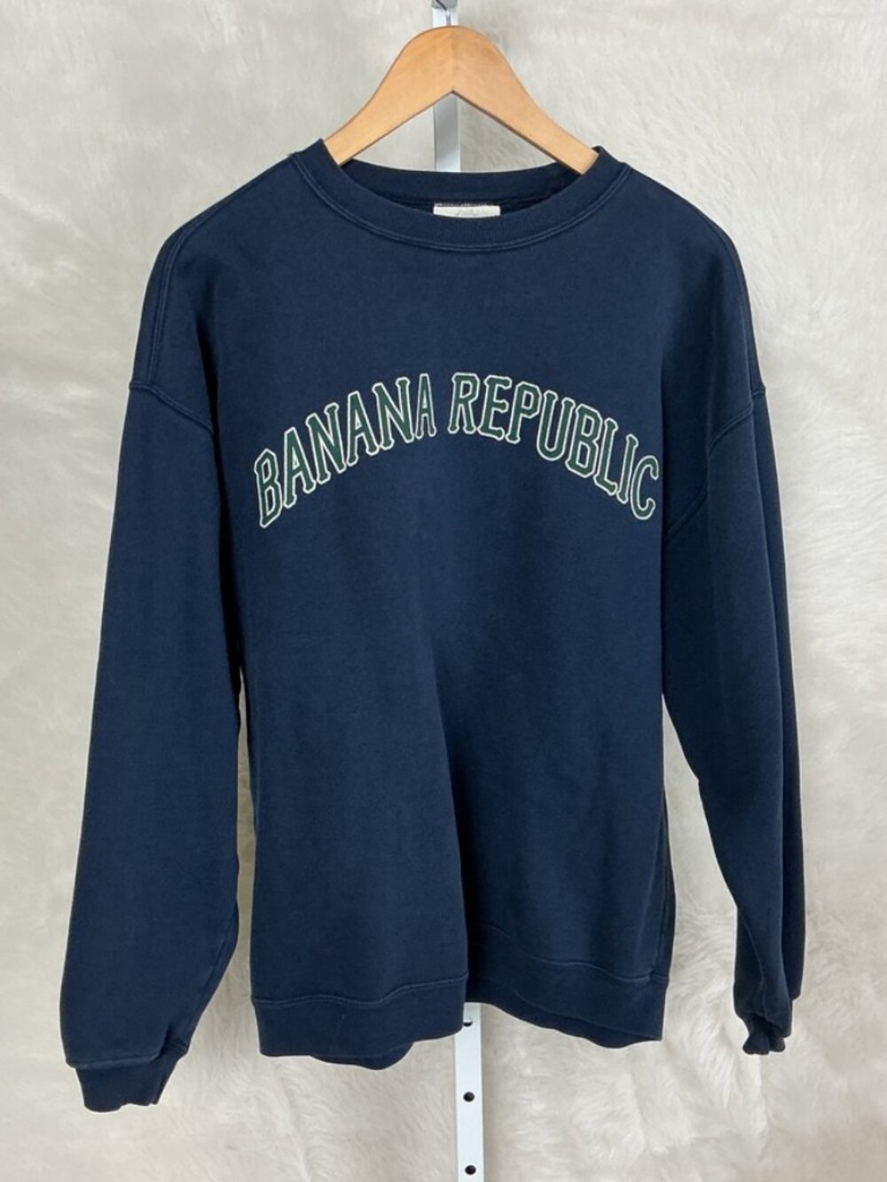 Vintage 80s Banana Republic Safari Blue Logo Men's Sweatshirt M